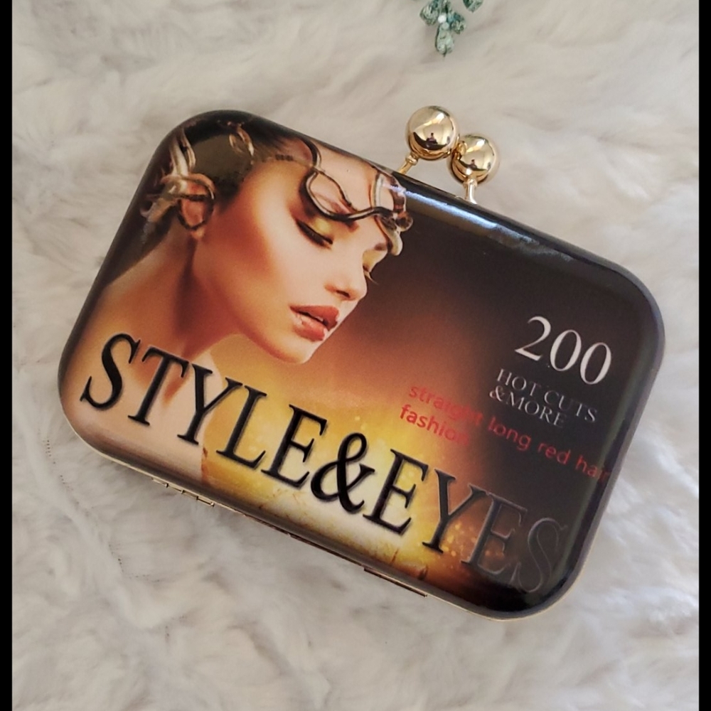 FASHION MODEL Clutch Crossbody hard shell purse bag great for cell keys & cards